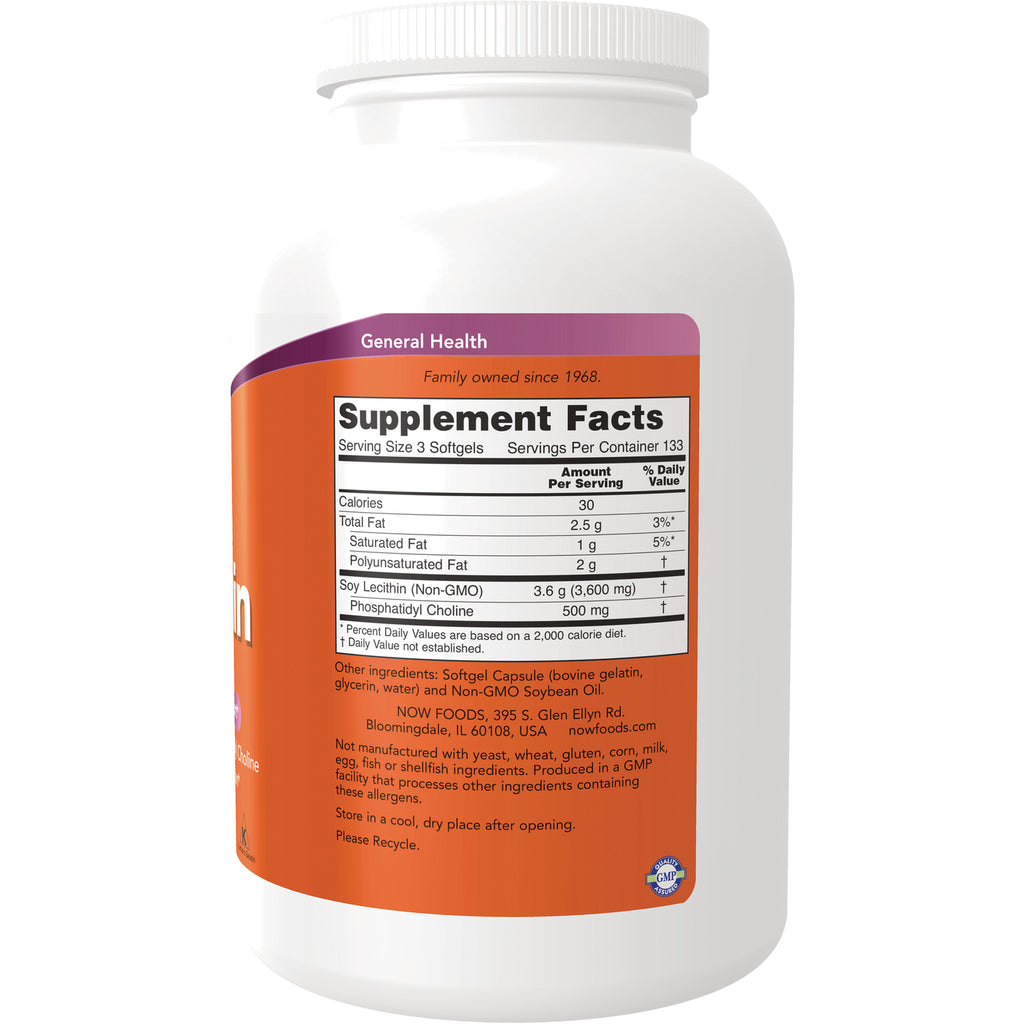 NWF892 | Back of white supplement bottle showing Supplement Facts panel and ingredient text on orange label - Thumbnail