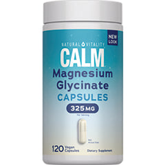 NVT064 | Natural Vitality CALM magnesium glycinate capsules 325 mg bottle, 120 vegan capsules
