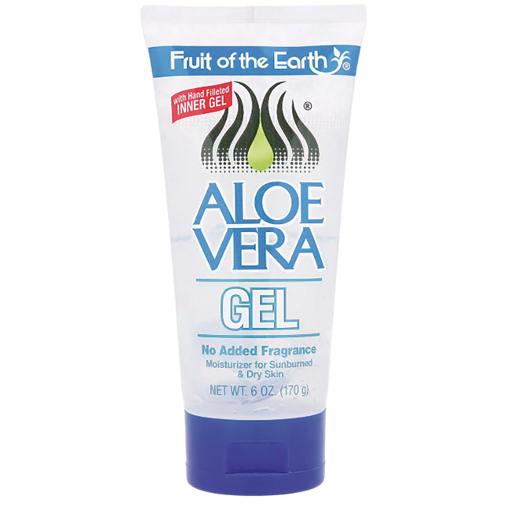 FE002 | Fruit of the Earth Aloe Vera Gel tube front, no added fragrance, 6 oz - Thumbnail