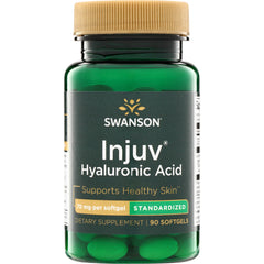 SWU750 | Swanson Injuv Hyaluronic Acid, 70 mg per softgel, standardized, 90 softgels bottle front, Supports Healthy Skin