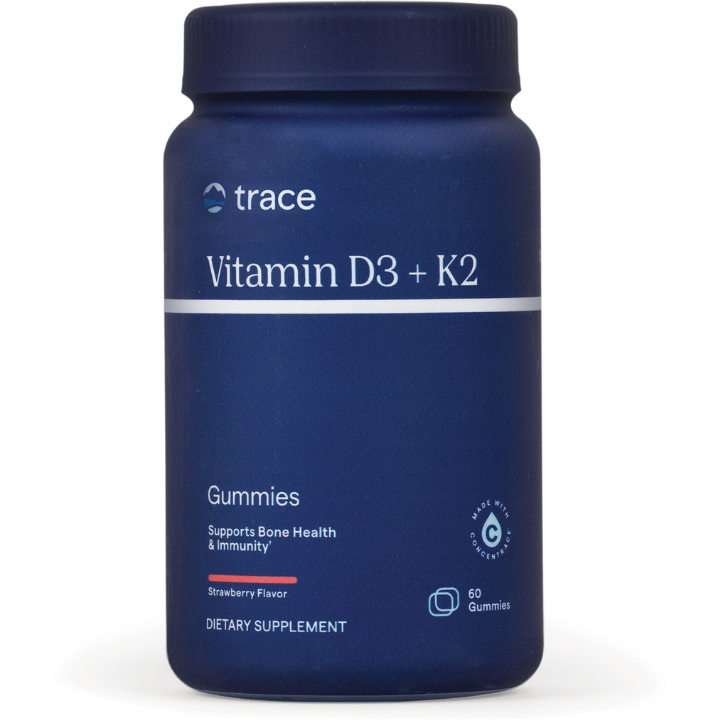 TM145 | Trace Vitamin D3 + K2 Gummies, strawberry flavor, 60 gummies dietary supplement - Thumbnail