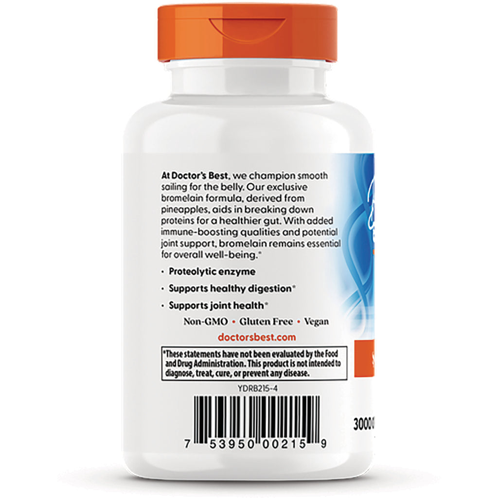 DB195 | back label of white supplement bottle showing benefits, bullet points, Non-GMO Gluten Free Vegan and barcode - Thumbnail