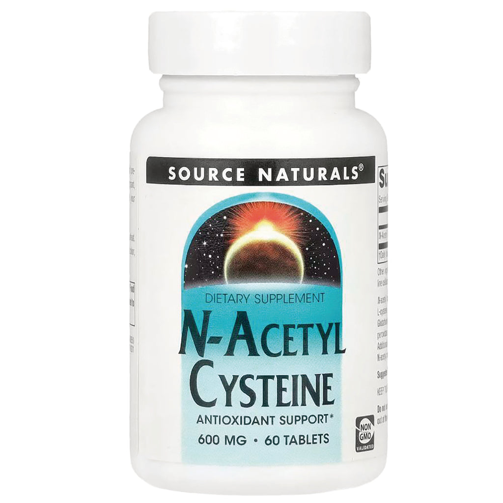 SN877 | Source Naturals N-Acetyl Cysteine dietary supplement, 600 mg, 60 tablets - Thumbnail