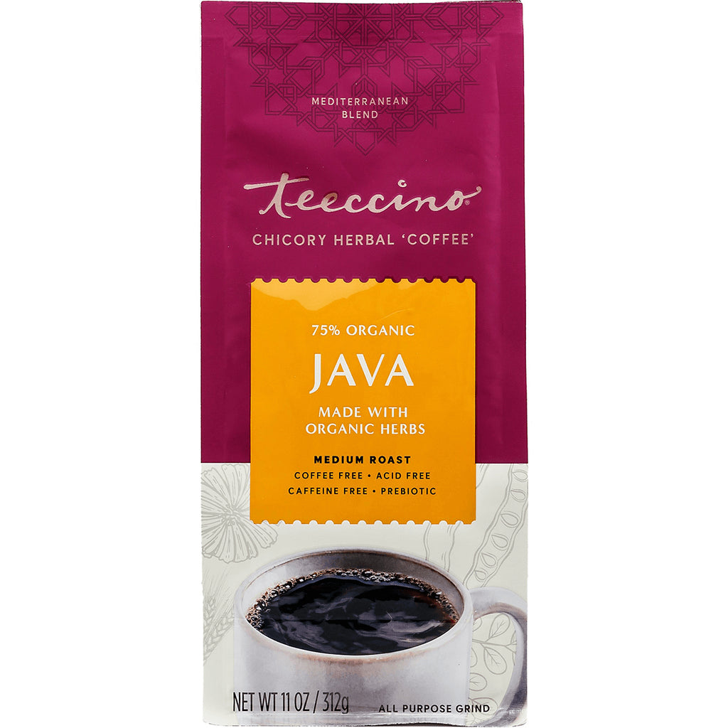 TCN005 | Teeccino Chicory Herbal Coffee Java, 75% organic, medium roast, coffee-free and caffeine-free, 11 oz bag - Thumbnail
