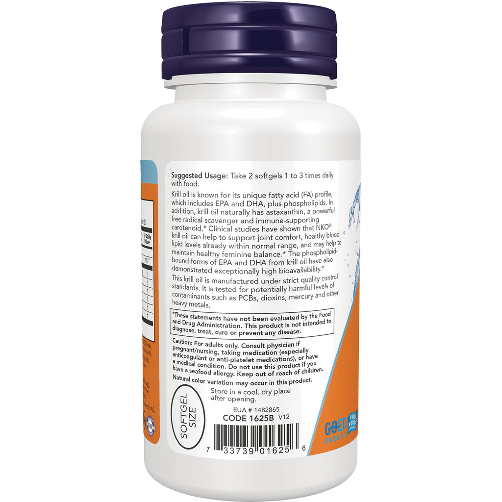 NWF216 | Back label of white supplement bottle showing suggested usage, warnings, and barcode - Thumbnail