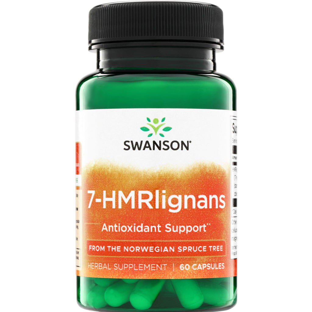 SWU334 | Swanson 7-HMRlignans supplement bottle, Antioxidant Support, 60 capsules - Thumbnail