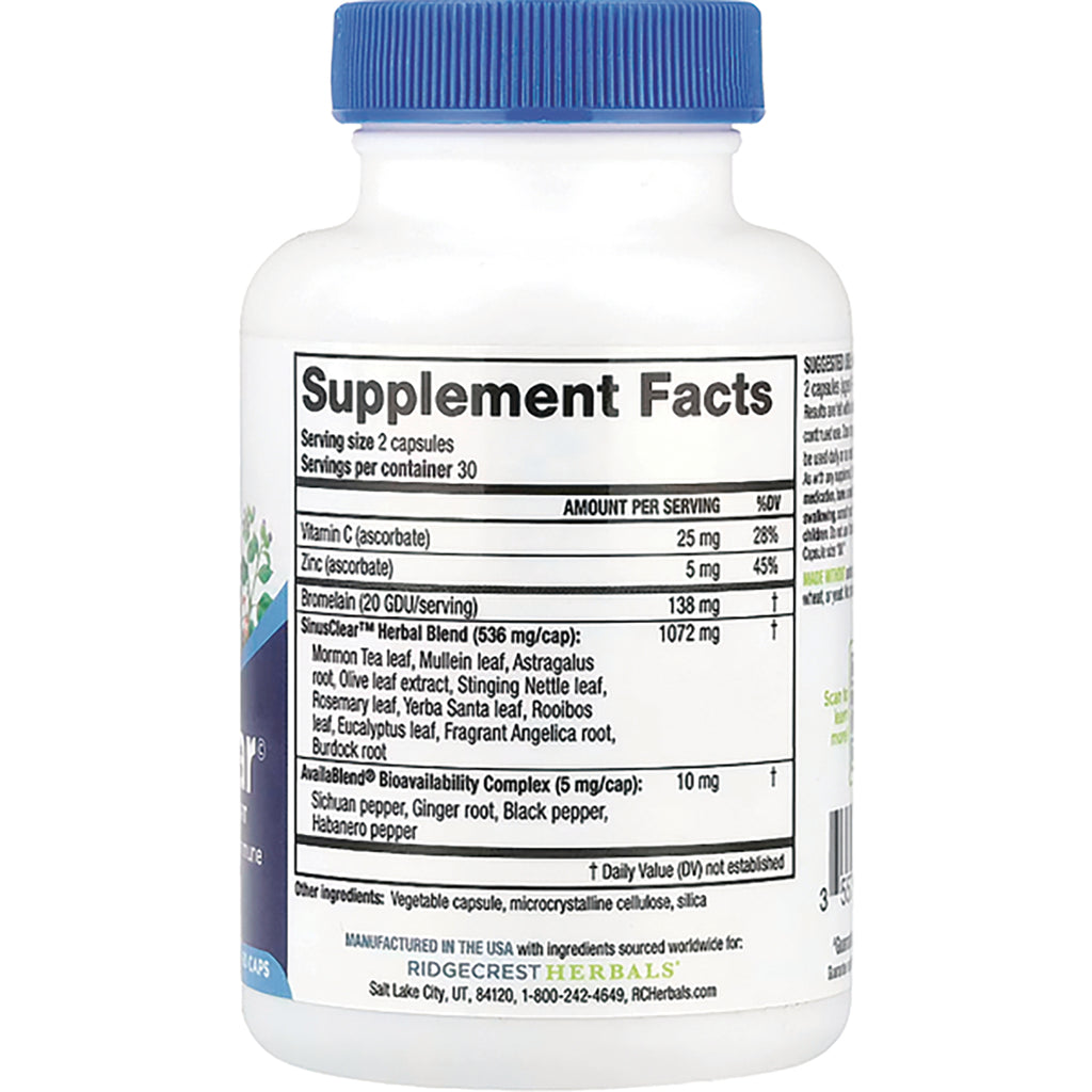 PH076 | Back of white supplement bottle showing Supplement Facts panel and ingredient table - Thumbnail