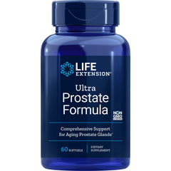 LE441 | Blue Life Extension bottle labeled Ultra Prostate Formula 60 softgels dietary supplement
