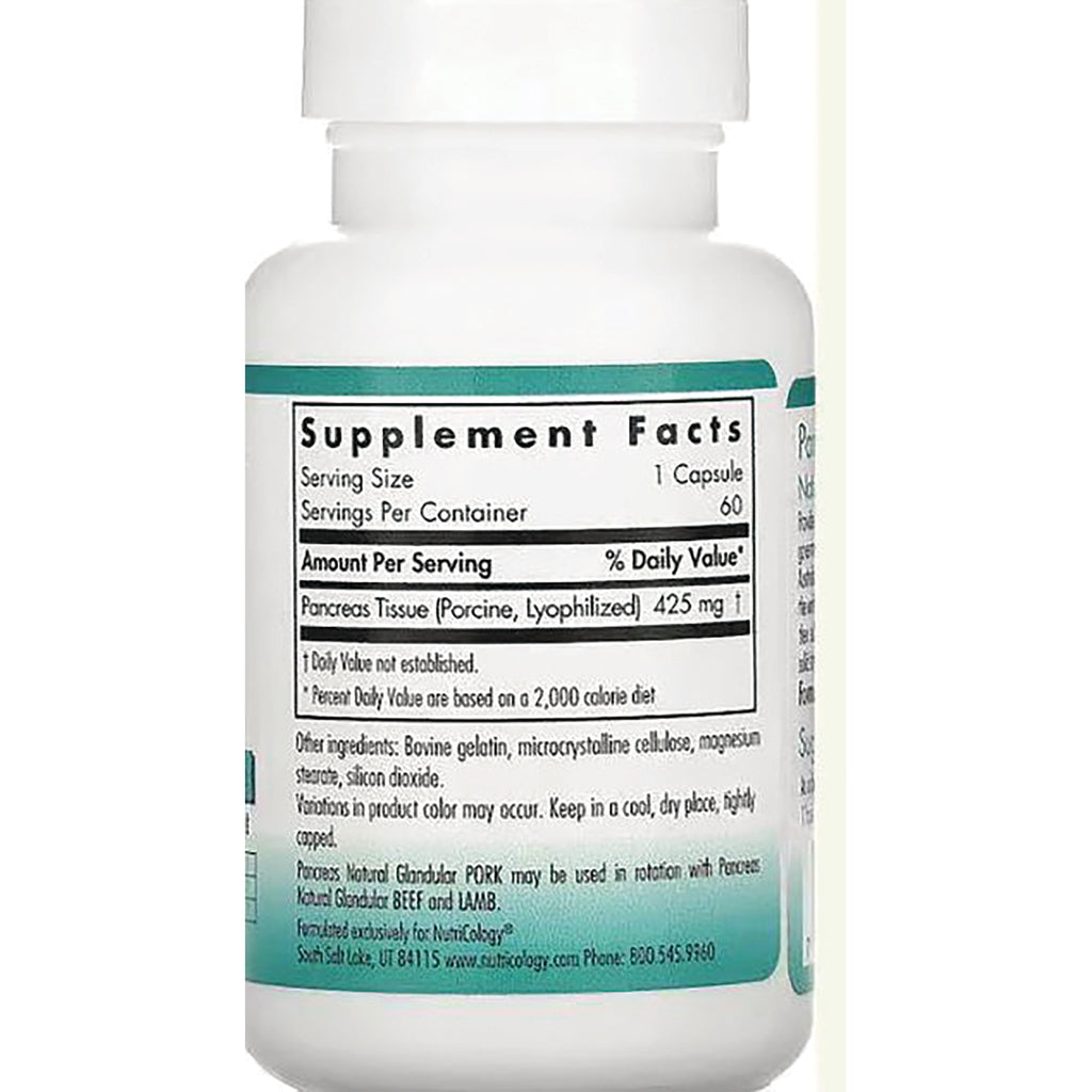 NCL008 | back of white supplement bottle showing Supplement Facts panel and ingredient text - Thumbnail