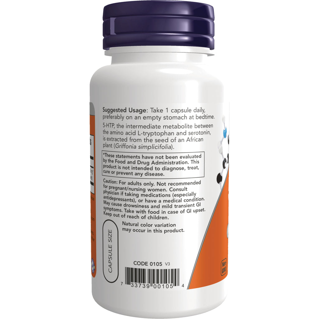 NWF011 | Back of white supplement bottle showing suggested usage text, caution panel and barcode - Thumbnail