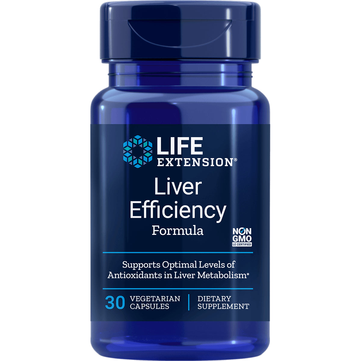 LE244 | Life Extension Liver Efficiency Formula bottle, front label, 30 vegetarian capsules dietary supplement