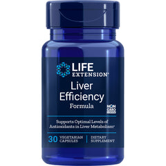 LE244 | Life Extension Liver Efficiency Formula bottle, front label, 30 vegetarian capsules dietary supplement