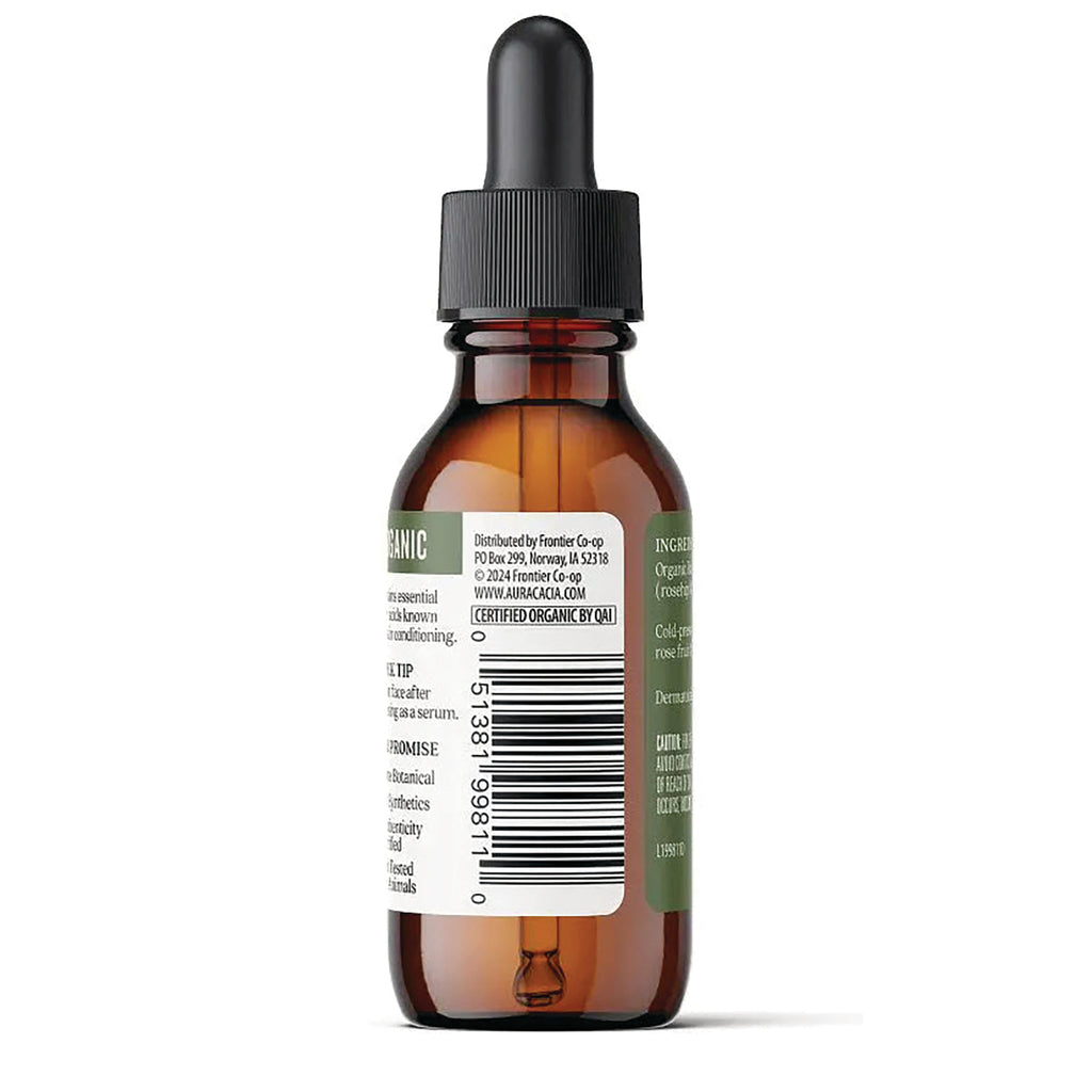 ARC233 | amber glass dropper bottle back showing barcode and label - Thumbnail