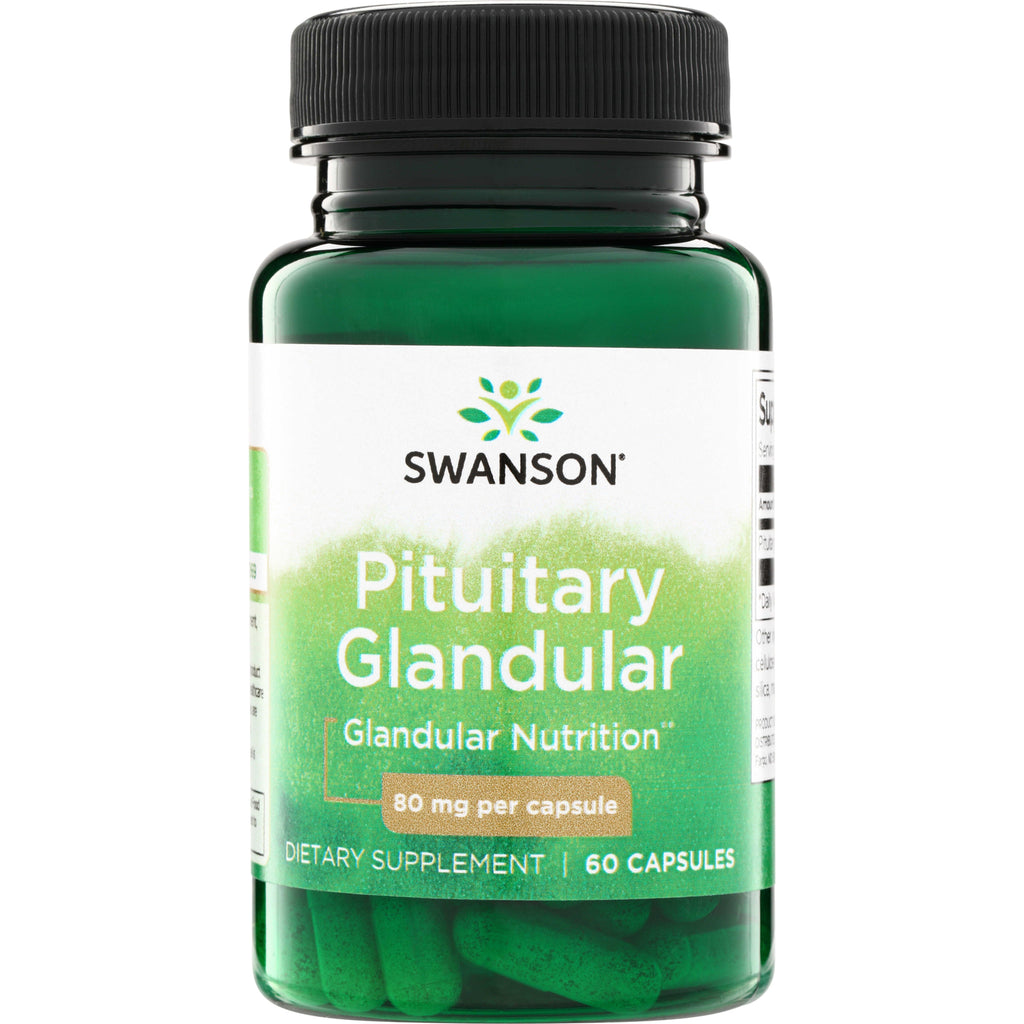 SW1305 | Swanson Pituitary Glandular, 80 mg per capsule, dietary supplement bottle, 60 capsules - Thumbnail
