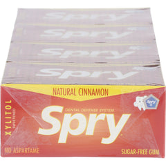 XL014 | Spry Natural Cinnamon sugar-free gum, xylitol sweetened, multipack carton front