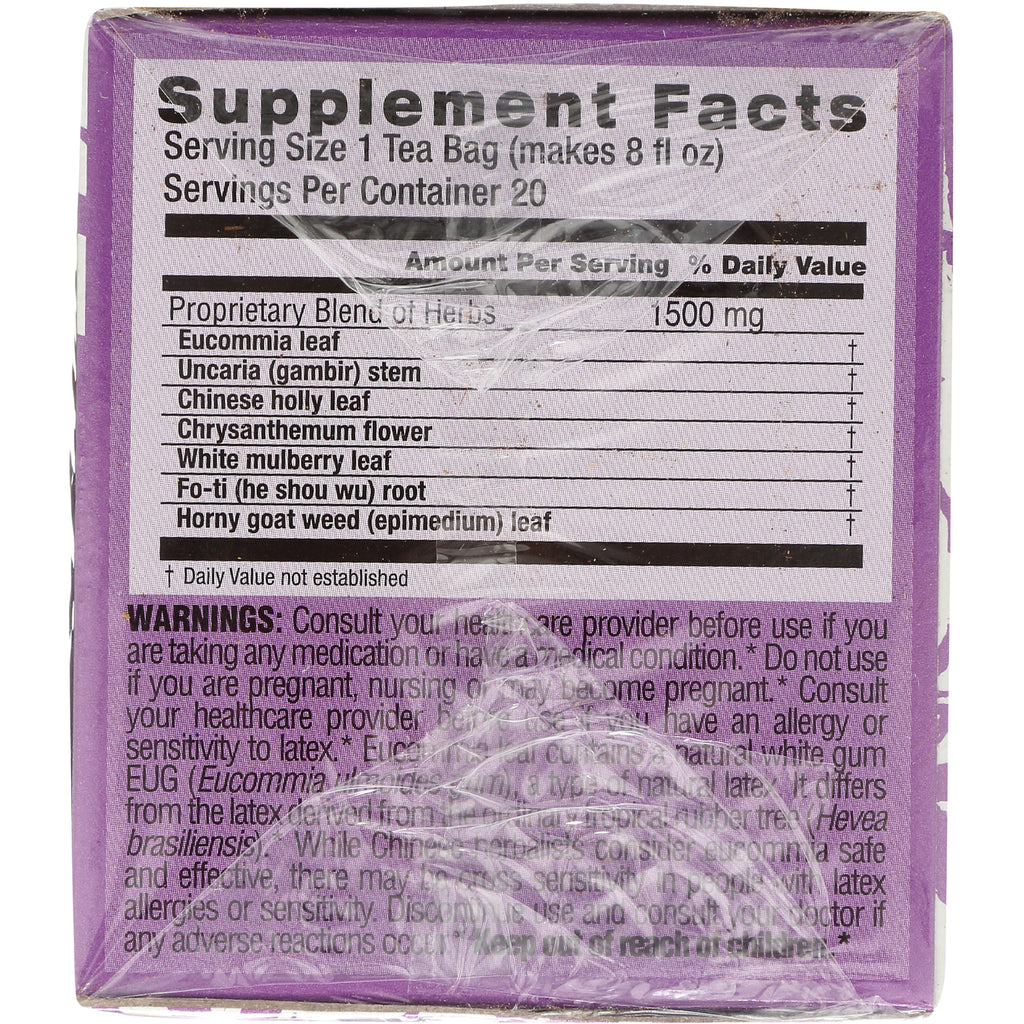 TLT016 | Back panel showing Supplement Facts and warnings; proprietary herbal blend 1500 mg with ingredients list - Thumbnail