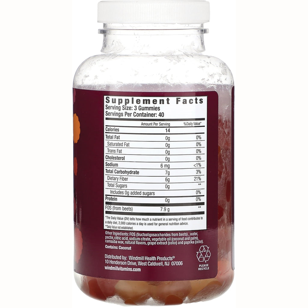 CFR029 | back of clear supplement bottle showing Supplement Facts panel and ingredient list on maroon label - Thumbnail