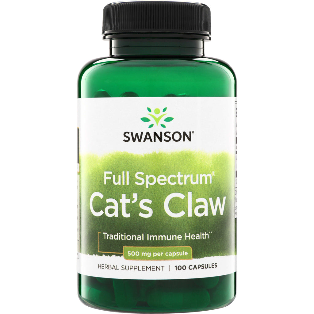 SW514 | Swanson Full Spectrum Cat's Claw, Traditional Immune Health, 500 mg per capsule, 100 capsules - Thumbnail