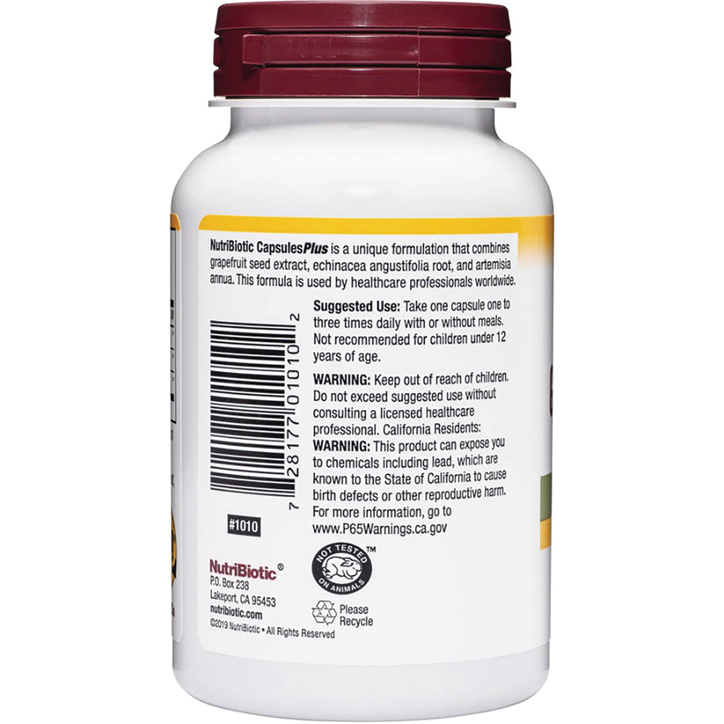 NUB008 | back of white supplement bottle showing barcode, suggested use, warning text, and recycle symbol - Thumbnail