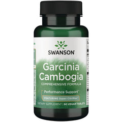 SWD095 | Swanson Garcinia Cambogia comprehensive formula supplement bottle front label featuring Super CitriMax, 60 vegan tablets