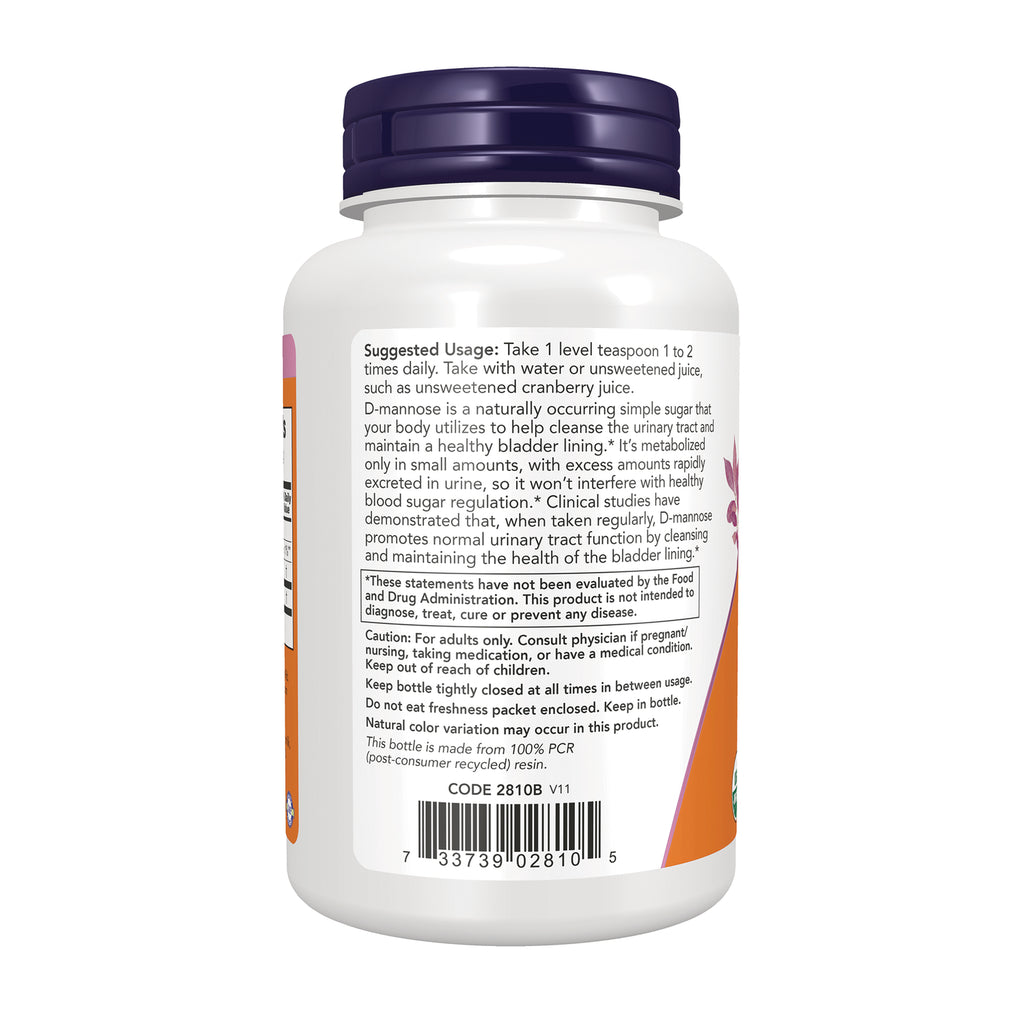 NWF190 | Back label of white supplement bottle showing suggested usage, caution text and barcode - Thumbnail