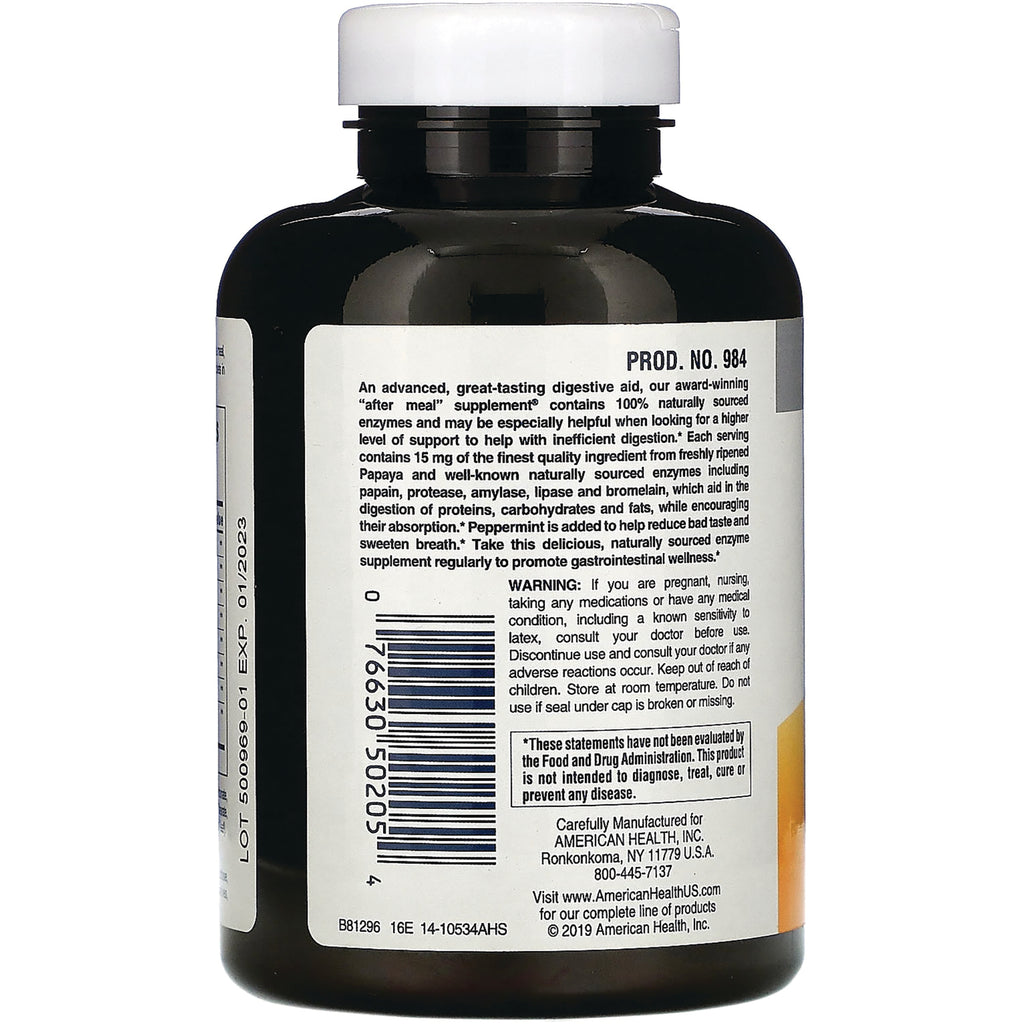AM112 | Back label of supplement bottle with product description, warnings, and barcode - Thumbnail