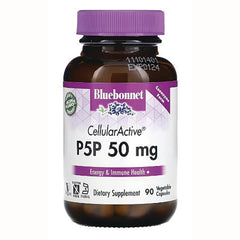 BLU065 | Bluebonnet CellularActive P5P 50 mg dietary supplement bottle front, 90 vegetable capsules