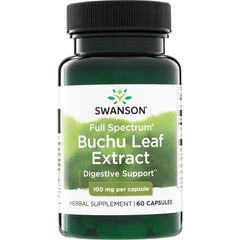 SW1265 | Swanson Full Spectrum Buchu Leaf Extract, Digestive Support, 100 mg per capsule, 60 capsules