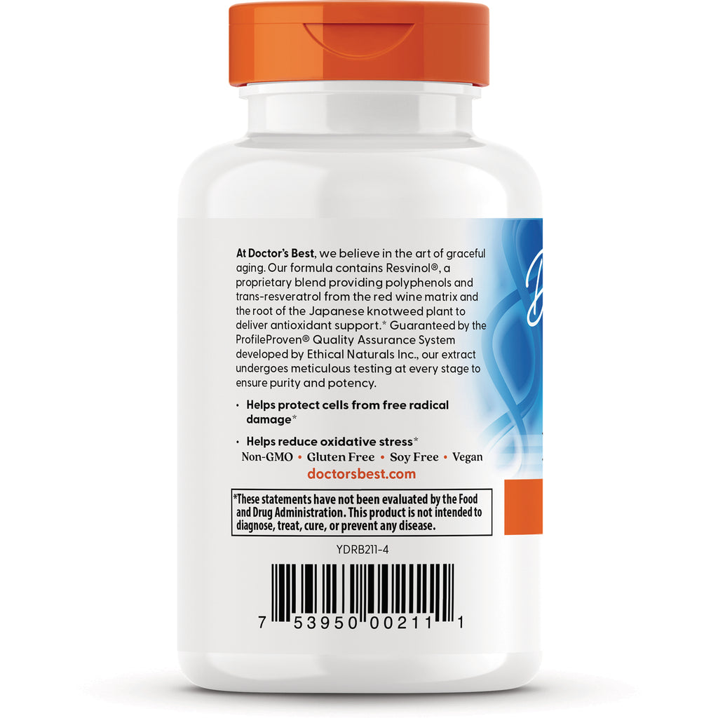 DB146 | back label of white supplement bottle with orange cap showing product claims, bullet points, caution box and barcode - Thumbnail