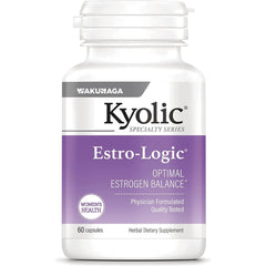 KY060 | White bottle labeled Kyolic Estro-Logic specialty series with purple label, 60 capsules women's health supplement