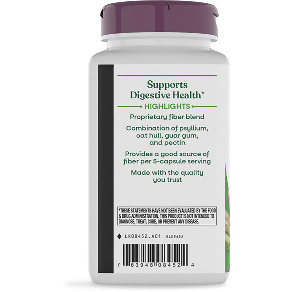 ET272 | Back label of white bottle with purple cap showing Supports Digestive Health, ingredient highlights and barcode - Thumbnail