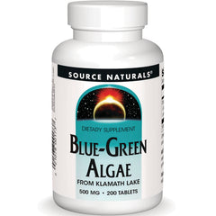 SN809 | Source Naturals Blue-Green Algae dietary supplement, 500 mg, 200 tablets