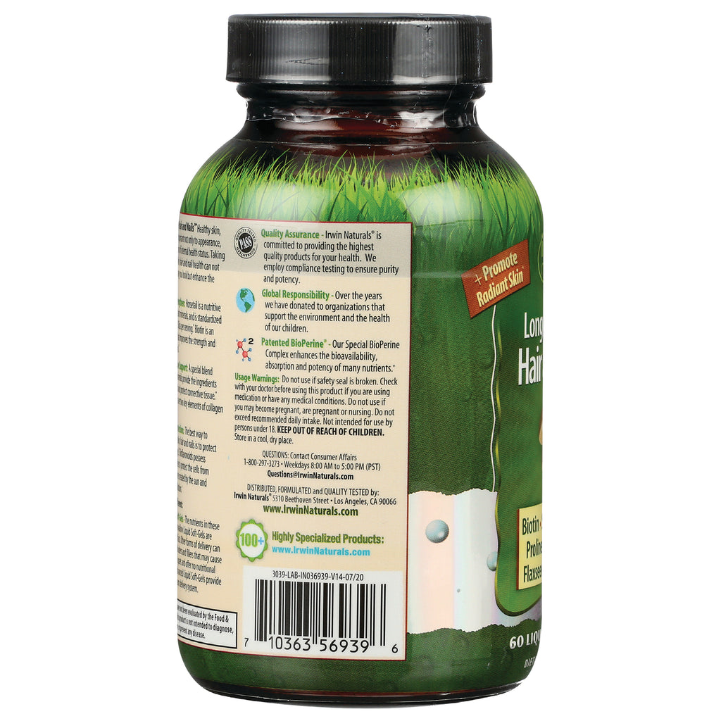IR100 | Back label of supplement bottle showing quality assurance text, usage warnings and barcode - Thumbnail