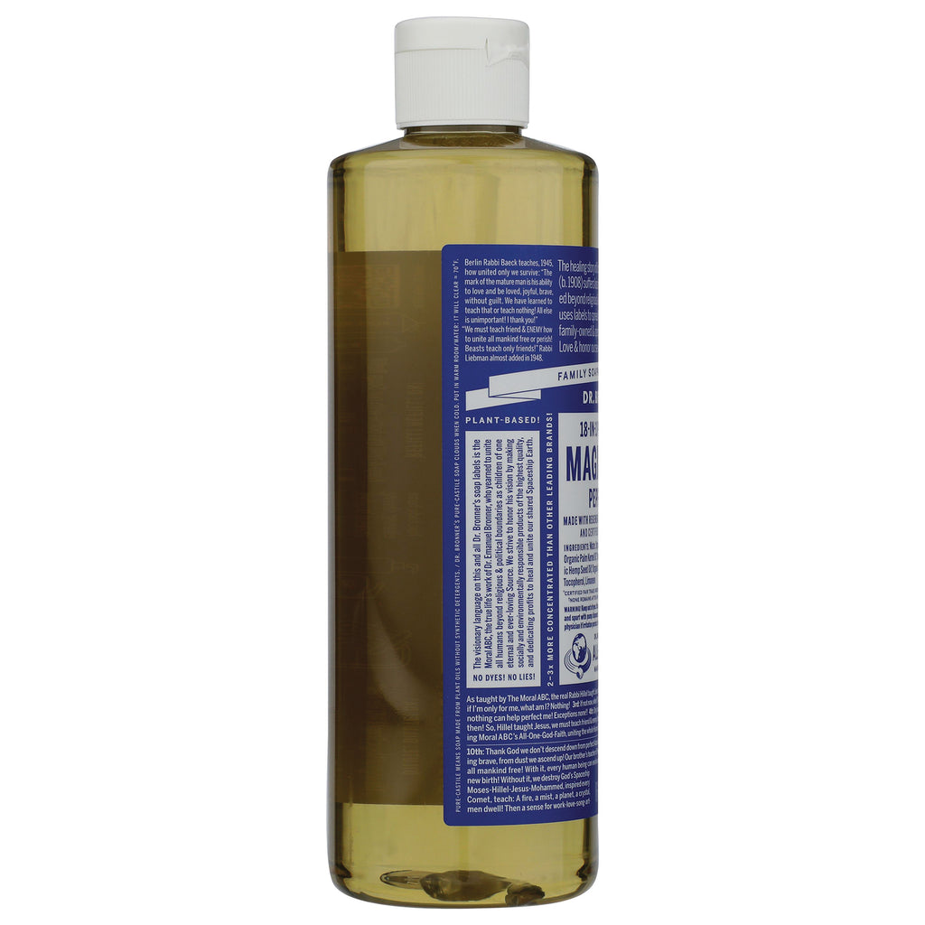 DRB014 | back of clear plastic bottle showing blue product label with ingredient and usage text and visible PLANT-BASED header - Thumbnail