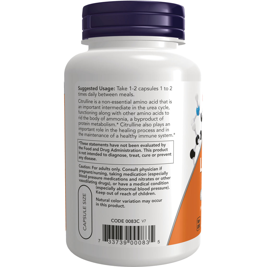 NWF169 | Back label of white supplement bottle showing suggested usage, caution text, barcode and capsule size - Thumbnail
