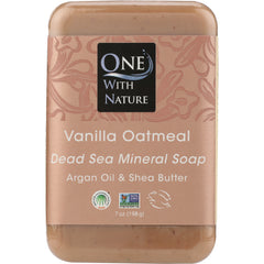 OWN004 | Vanilla Oatmeal Dead Sea Mineral Soap bar with argan oil and shea butter, 7 oz