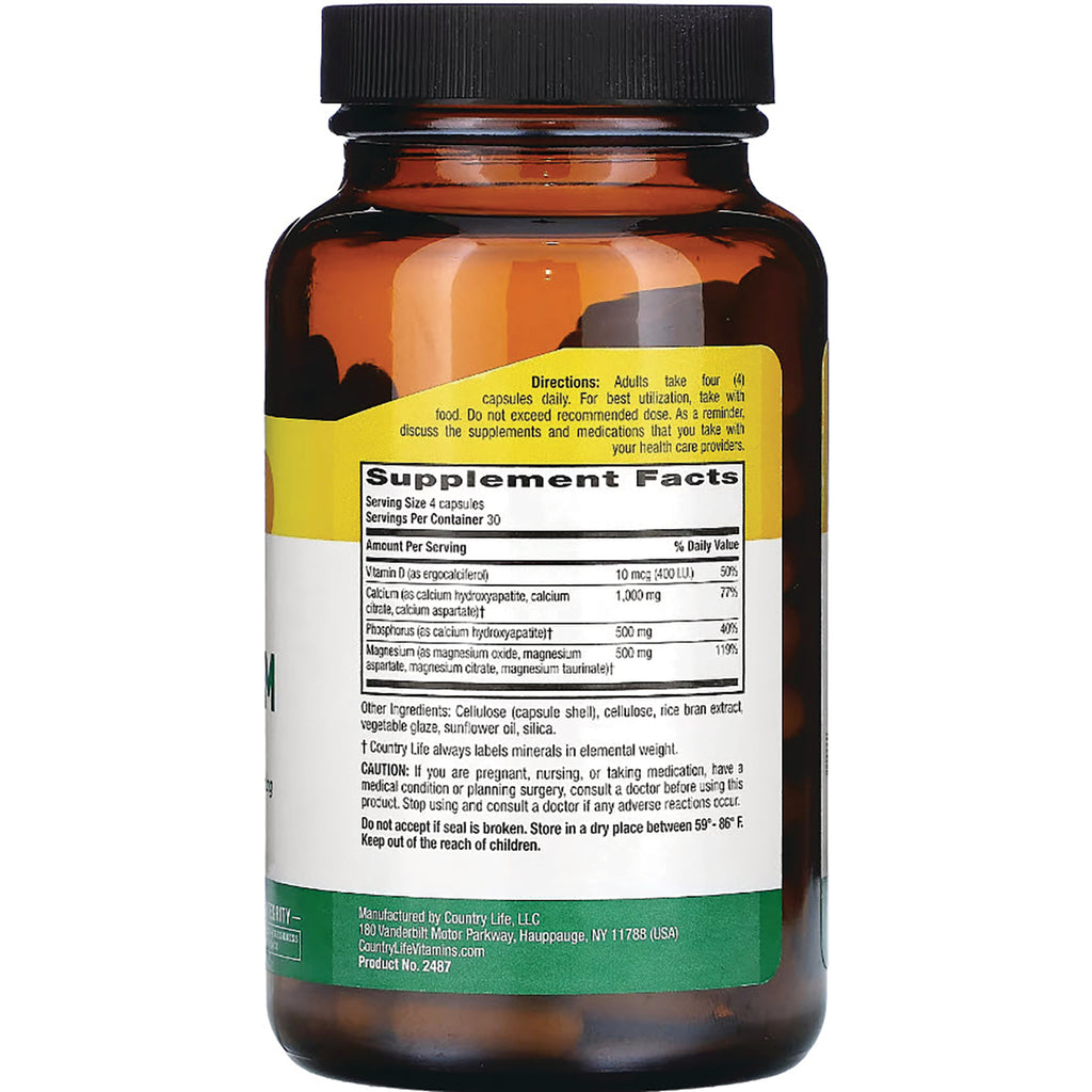CRL260 | back of brown supplement bottle showing Supplement Facts panel and directions - Thumbnail