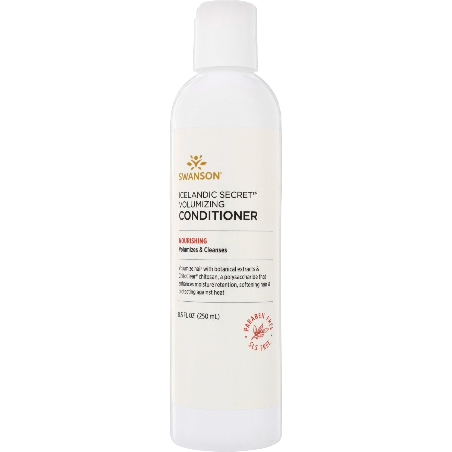 SWU883 | Swanson Icelandic Secret Volumizing Conditioner bottle, Nourishing, Volumizes & Cleanses, 8.5 fl oz, Paraben Free
