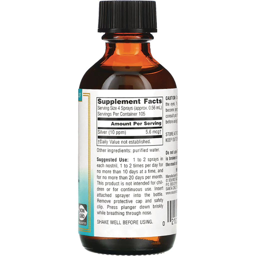 SN754 | Back label with Supplement Facts and suggested use on amber spray bottle - Thumbnail