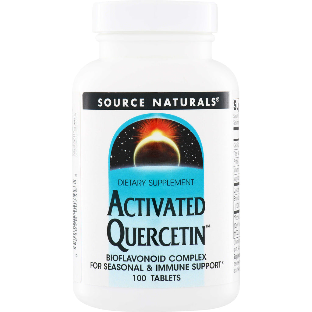 SN377 | Source Naturals Activated Quercetin dietary supplement, bioflavonoid complex, 100 tablets - Thumbnail