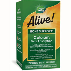 NW816 | Alive! Bone Support Calcium Max Absorption 120 tablets front box