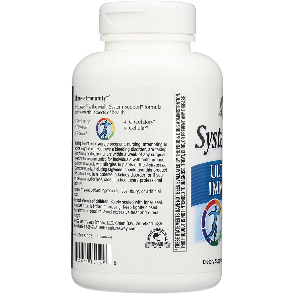 NW741 | back label of white supplement bottle showing warnings, ingredient text and barcode - Thumbnail