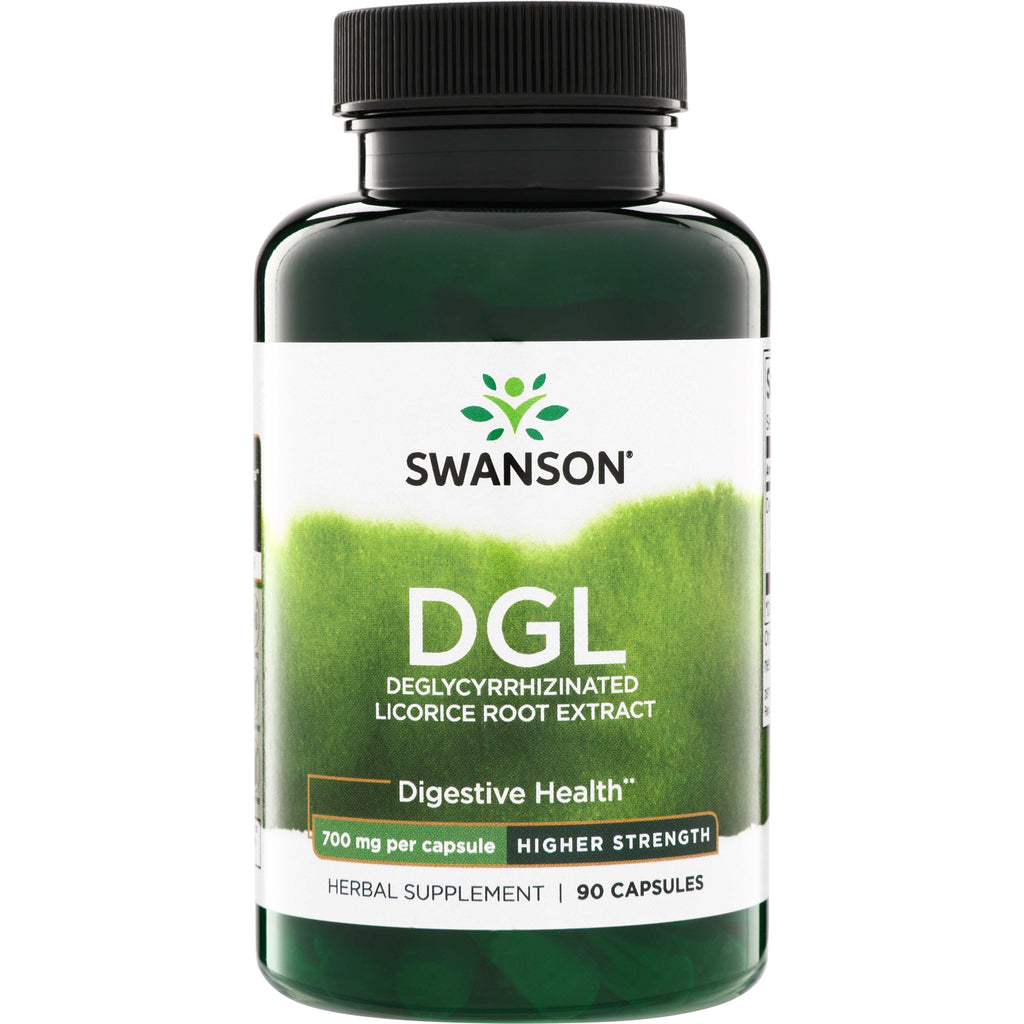 SWH296 | Swanson DGL deglycyrrhizinated licorice root extract, 700 mg per capsule, higher strength, 90 capsules - Thumbnail