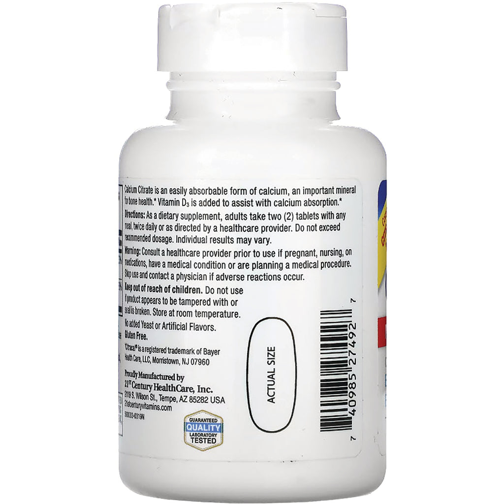 CNT235 | back label of white supplement bottle showing directions, ingredients text, barcode and actual size oval - Thumbnail