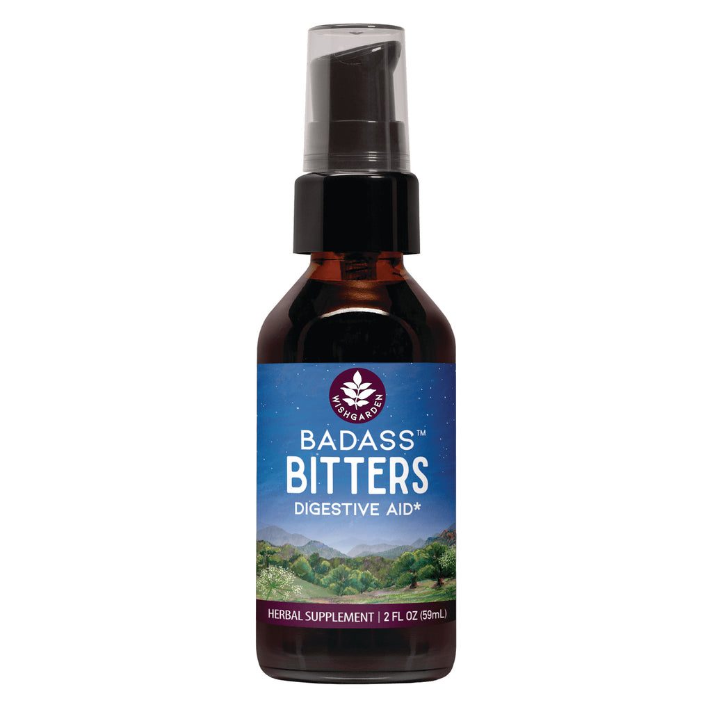 WGH004 | WishGarden Badass Bitters Digestive Aid herbal supplement, 2 fl oz pump bottle - Thumbnail