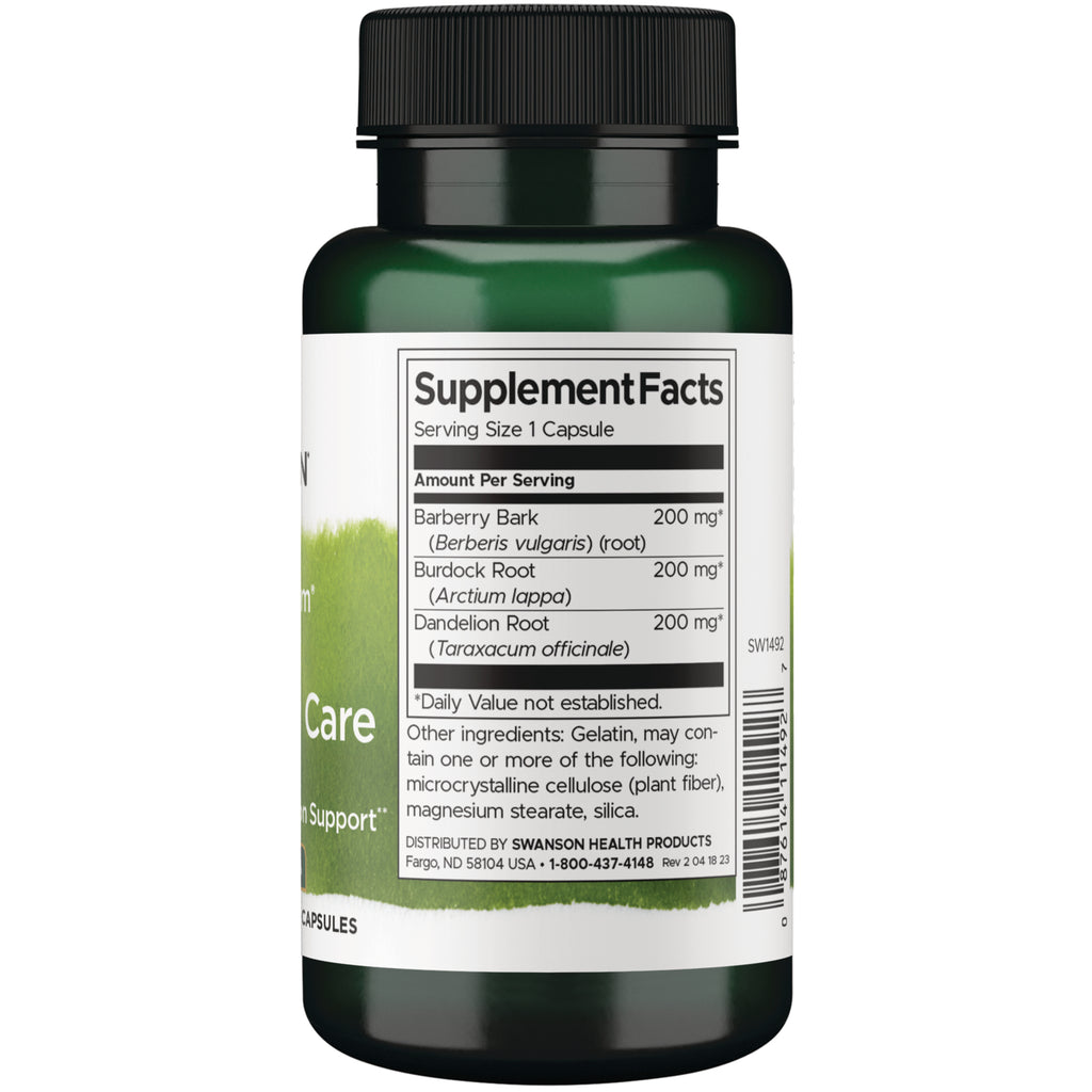 SW1492 | Back label with supplement facts and serving information - Thumbnail