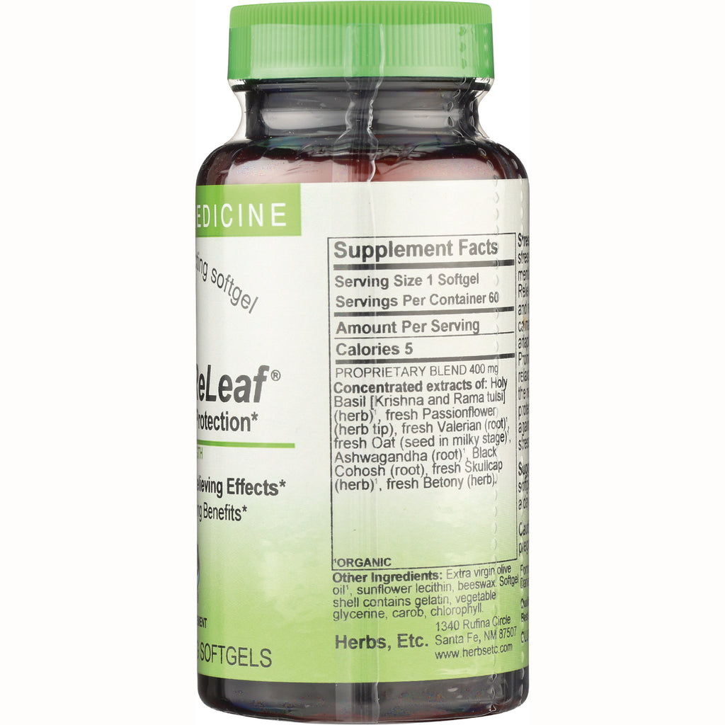 HE109 | Back of supplement bottle showing Supplement Facts panel and ingredient list on green label - Thumbnail