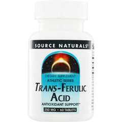 SN433 | Source Naturals Trans-Ferulic Acid dietary supplement, 250 mg, 60 tablets