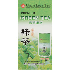 UL001 | Uncle Lee's Tea Premium Green Tea in Bulk front package, Net Wt. 120 g (4.23 oz)