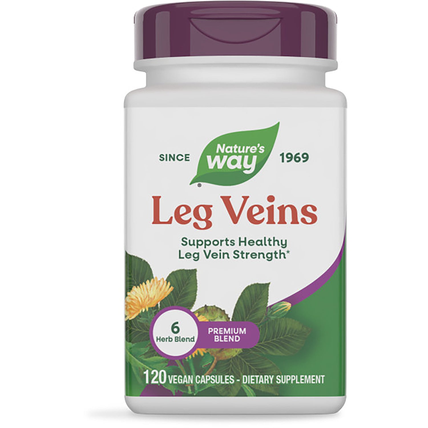 NW831 | Nature's Way Leg Veins premium blend bottle, 120 vegan capsules dietary supplement